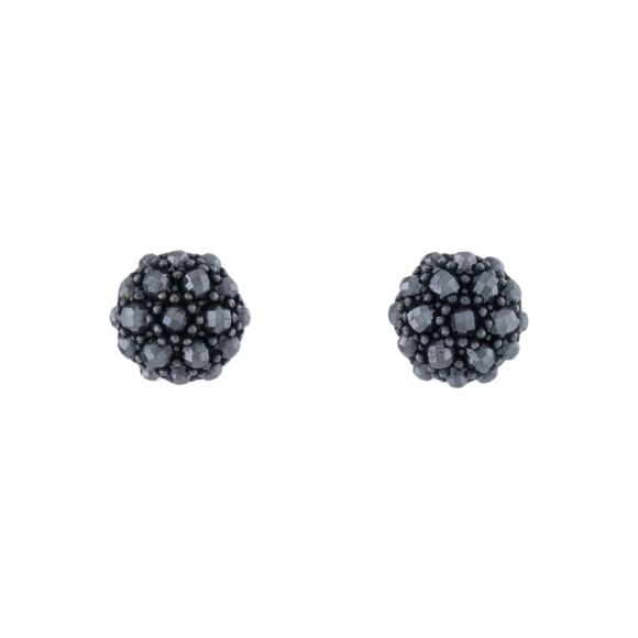 David Yurman Hematite Osetra Stud Sterling Silver Earrings 925 - Picture 1 of 8